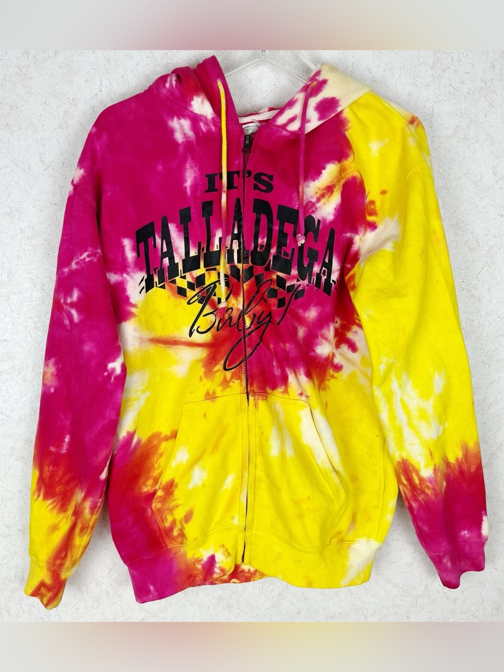 Exist Its Talladega Baby Racing Tie Dye Hoodie Sweatshirt M Boho Hippie Pakistan